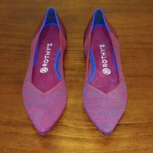 Rothy’s The Point Crimson Heather Red Blue Flats Shoes EU 41/ US 9.5 - RETIRED